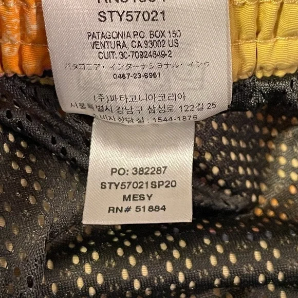 Patagonia Men's Baggies Longs 7” Shorts Melons Surfboard Yellow XL - Picture 7 of 11